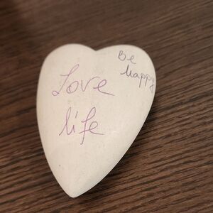 Heart-Shaped Stone with Inspirational Message